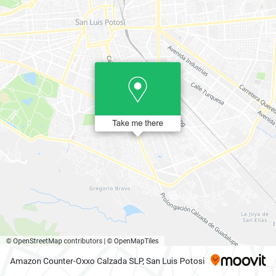 Amazon Counter-Oxxo Calzada SLP map