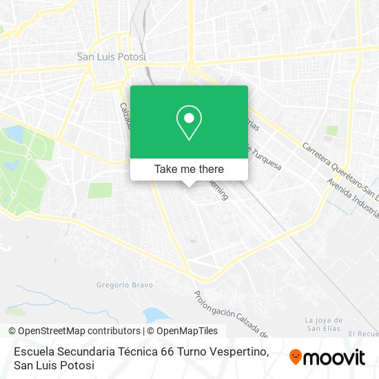 Mapa de Escuela Secundaria Técnica 66 Turno Vespertino