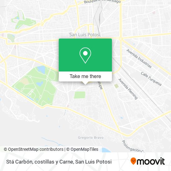 Stá Carbón, costillas y Carne map