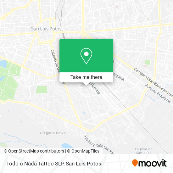 Mapa de Todo o Nada Tattoo SLP