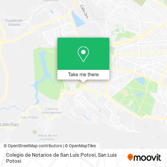 Mapa de Colegio de Notarios de San Luis Potosí