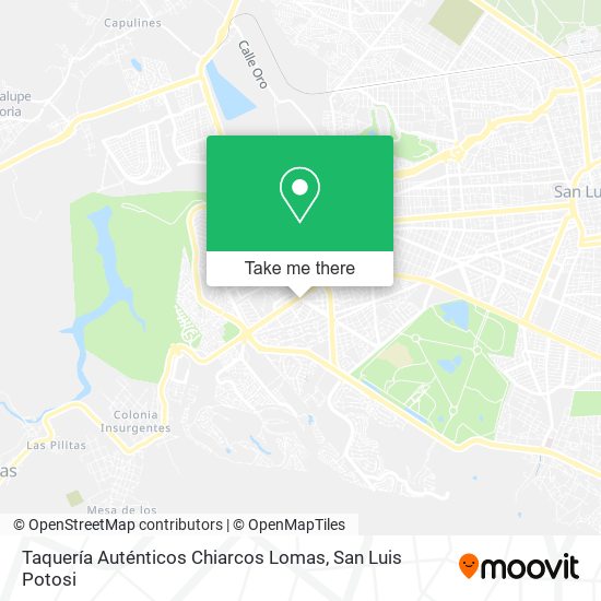 Mapa de Taquería Auténticos Chiarcos Lomas
