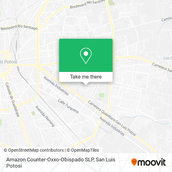 Mapa de Amazon Counter-Oxxo-Obispado SLP