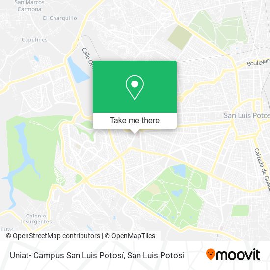 Uniat- Campus San Luis Potosí map