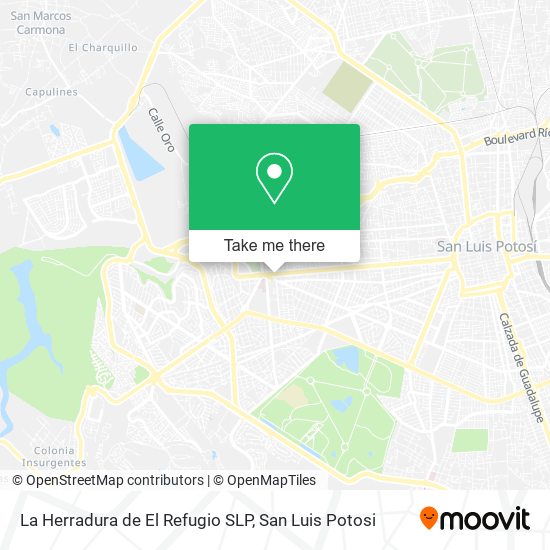 La Herradura de El Refugio SLP map