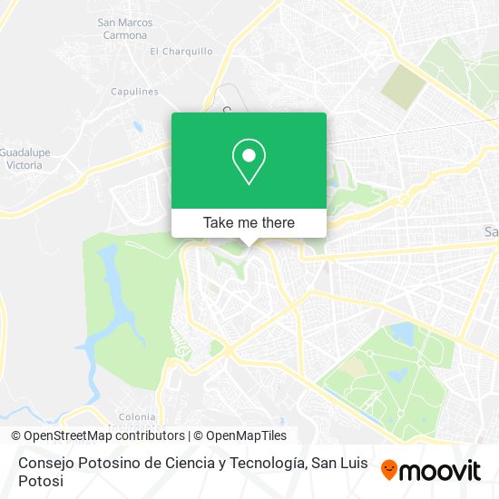 Consejo Potosino de Ciencia y Tecnología map