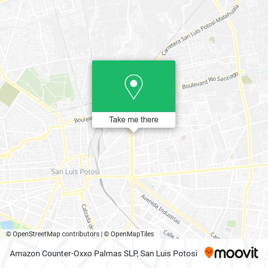 Amazon Counter-Oxxo Palmas SLP map