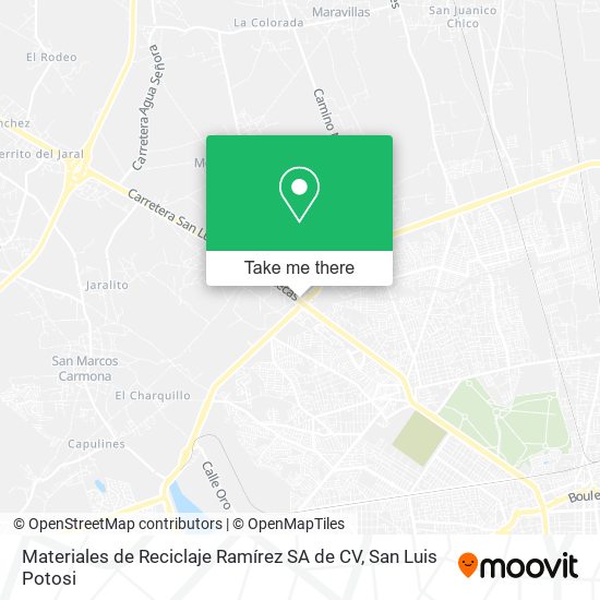 Mapa de Materiales de Reciclaje Ramírez SA de CV