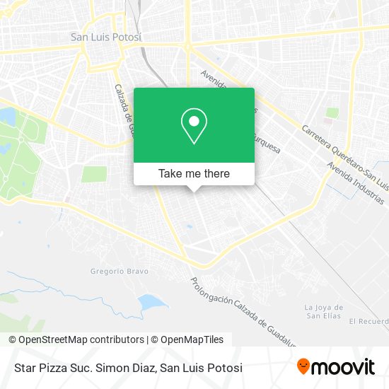 Mapa de Star Pizza Suc. Simon Diaz