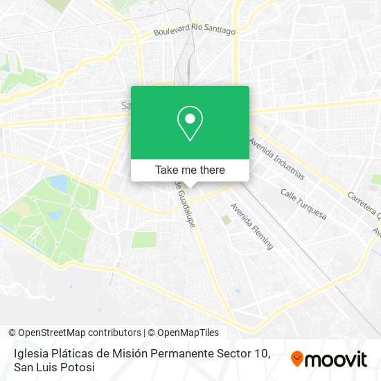Iglesia Pláticas de Misión Permanente Sector 10 map