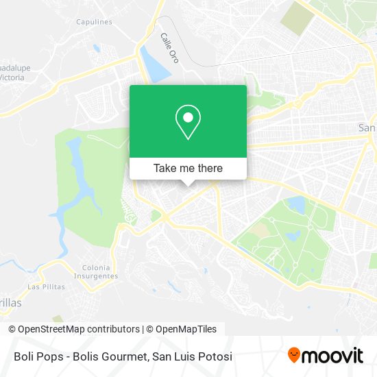 Mapa de Boli Pops - Bolis Gourmet