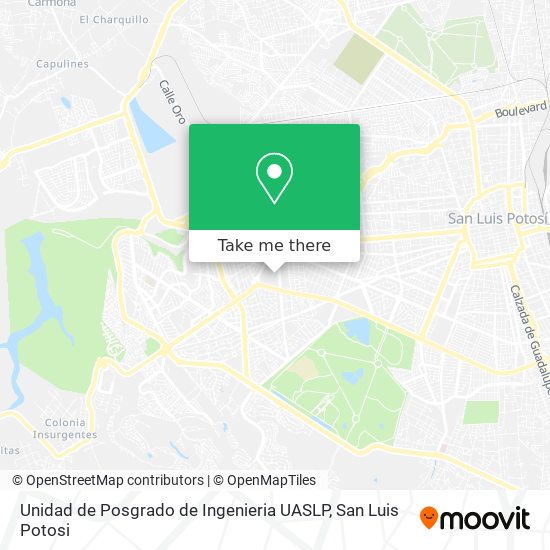 Unidad de Posgrado de Ingenieria UASLP map