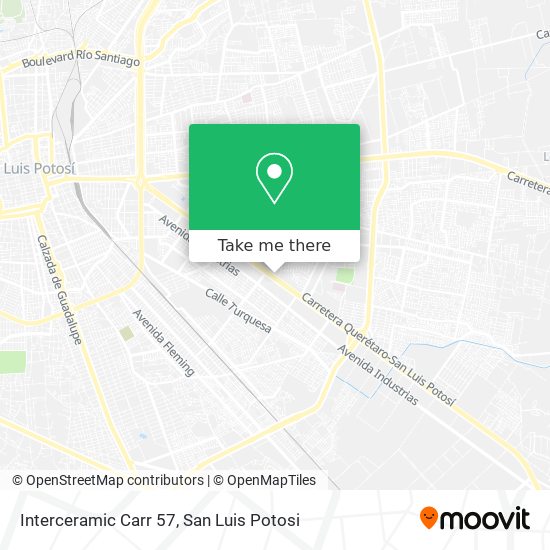 How to get to Interceramic Carr 57 in San Luis Potosí by Bus?