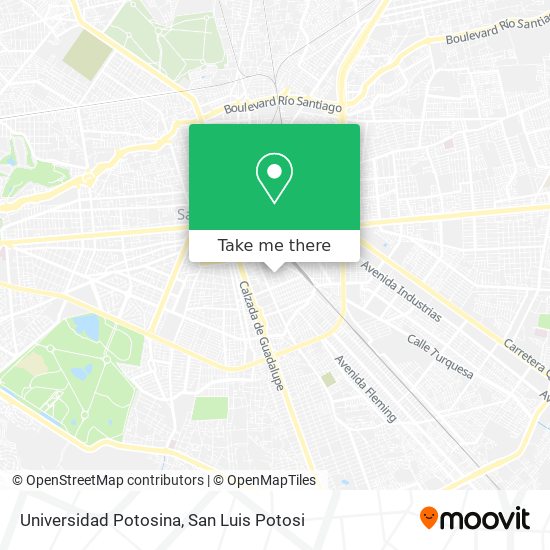 Mapa de Universidad Potosina