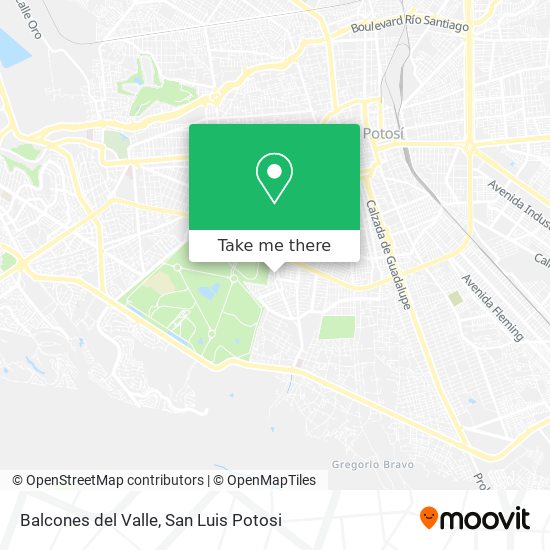 Balcones del Valle map