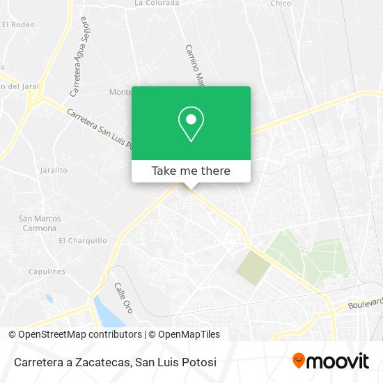 Carretera a Zacatecas map
