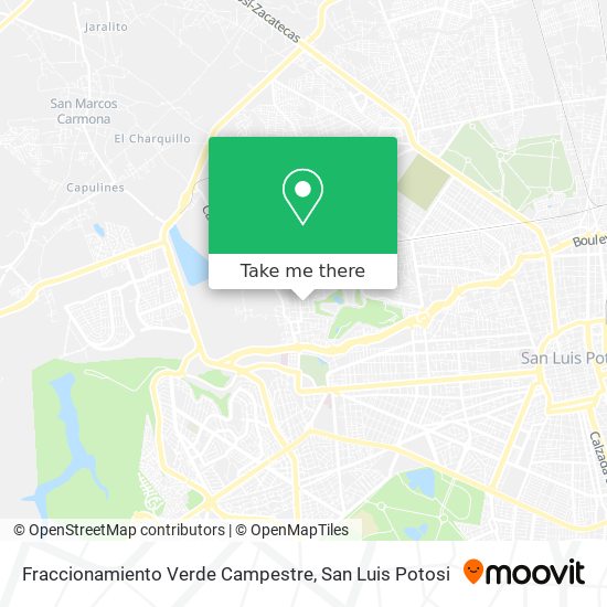 Mapa de Fraccionamiento Verde Campestre