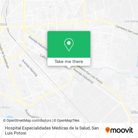 Hospital Especialidades  Médicas  de la Salud map