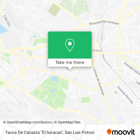 Mapa de Tacos De Canasta "El huracan"