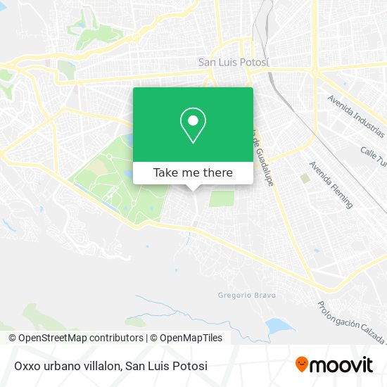Oxxo urbano villalon map