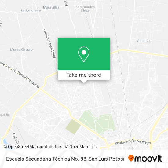 Escuela Secundaria Técnica No. 88 map