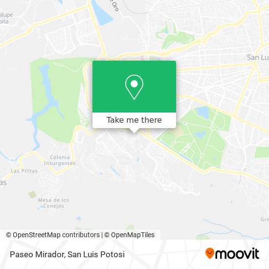 Paseo Mirador map