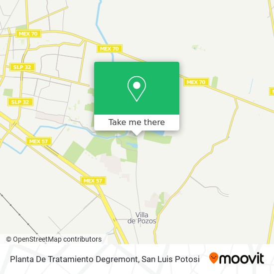 Planta De Tratamiento Degremont map