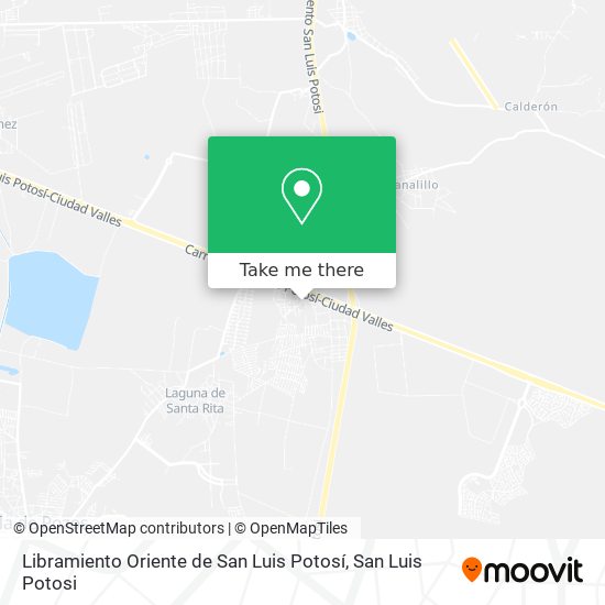 Mapa de Libramiento Oriente de San Luis Potosí