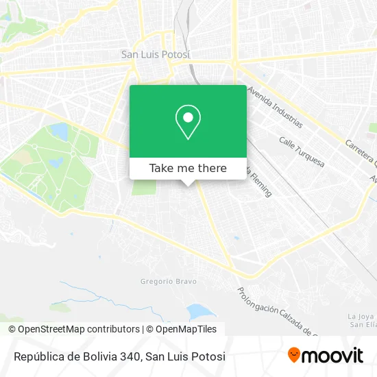 Mapa de República de Bolivia 340