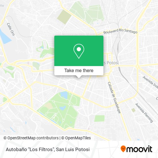 Autobaño "Los Filtros" map