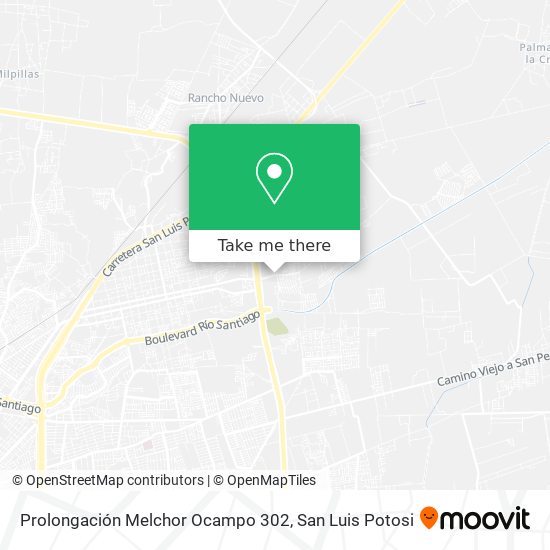 Mapa de Prolongación Melchor Ocampo 302