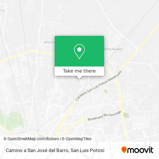 Mapa de Camino a San José del Barro