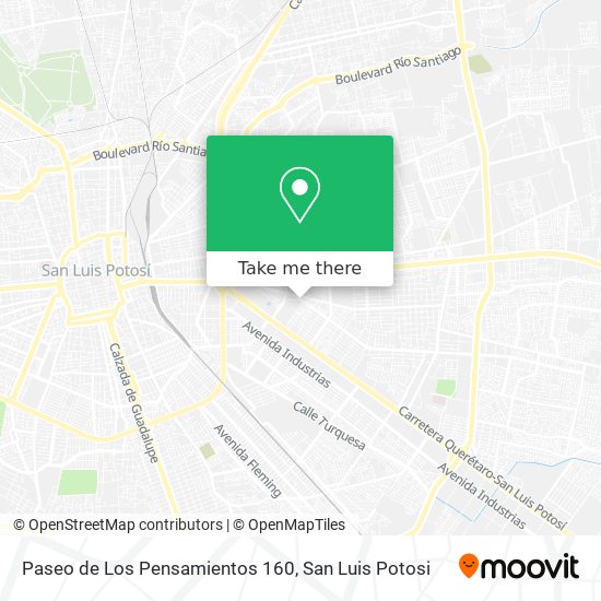 Mapa de Paseo de Los Pensamientos 160