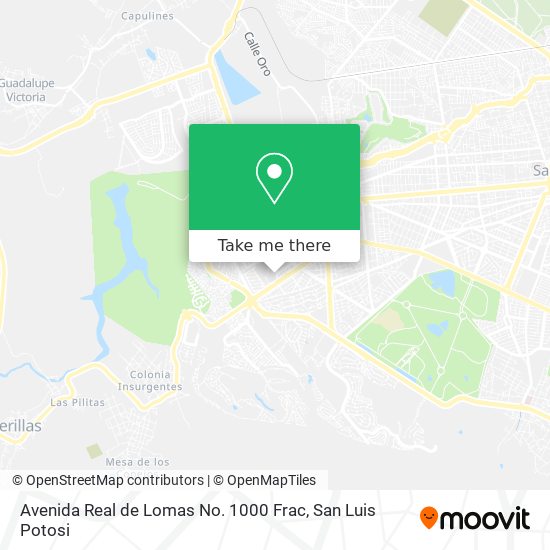 Mapa de Avenida Real de Lomas No. 1000 Frac