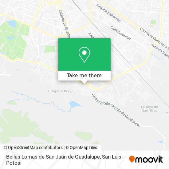 Mapa de Bellas Lomas de San Juan de Guadalupe