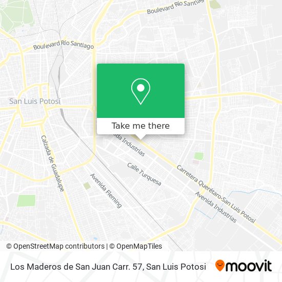 Los Maderos de San Juan Carr. 57 map