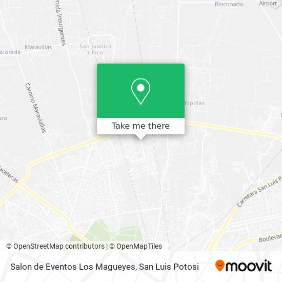 Mapa de Salon de Eventos Los Magueyes