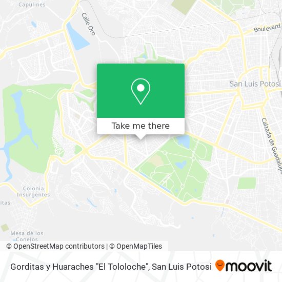 Gorditas y Huaraches "El Tololoche" map