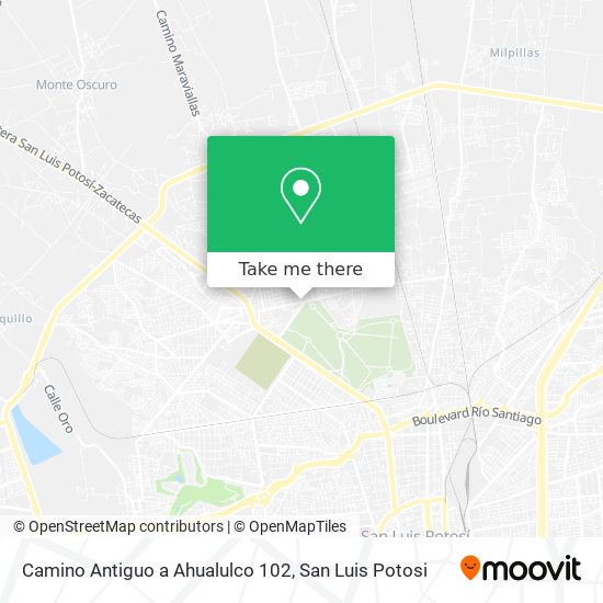 Mapa de Camino Antiguo a Ahualulco 102