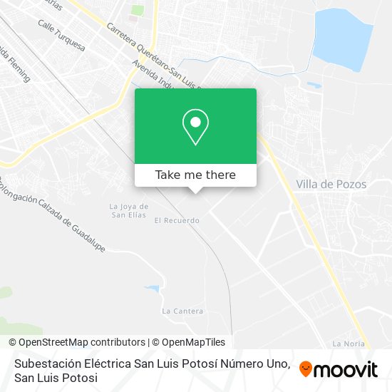 Mapa de Subestación Eléctrica San Luis Potosí Número Uno
