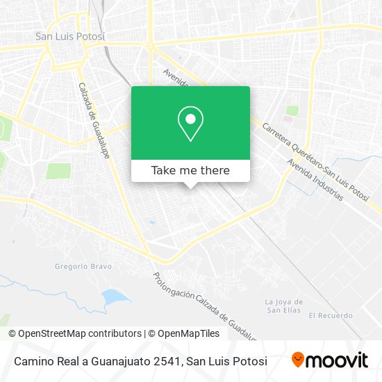 Camino Real a Guanajuato 2541 map