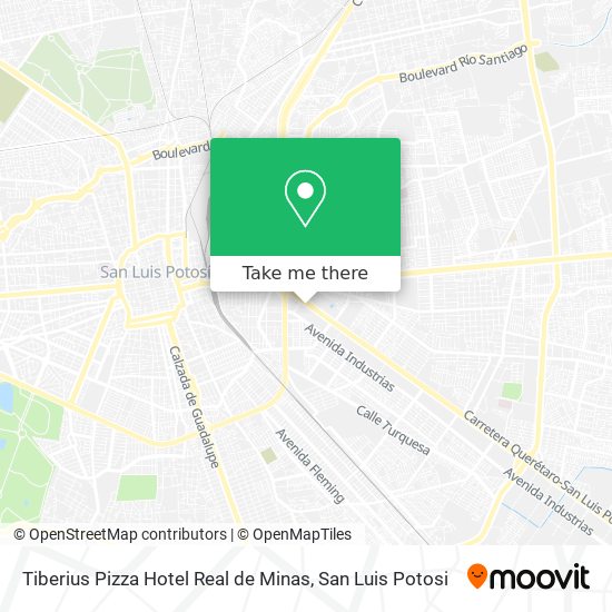 Tiberius Pizza Hotel Real de Minas map