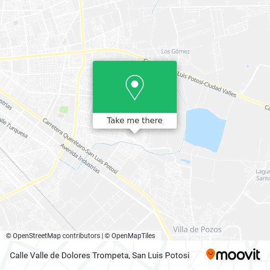 Mapa de Calle Valle de Dolores Trompeta