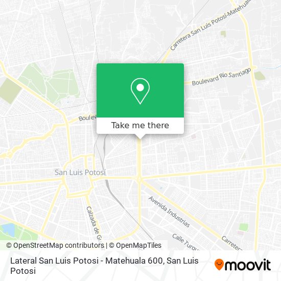Lateral San Luis Potosi - Matehuala 600 map