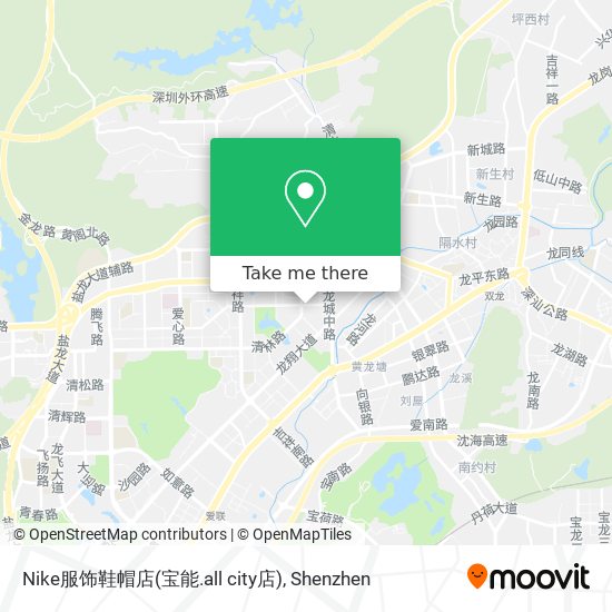 Nike服饰鞋帽店(宝能.all city店) map