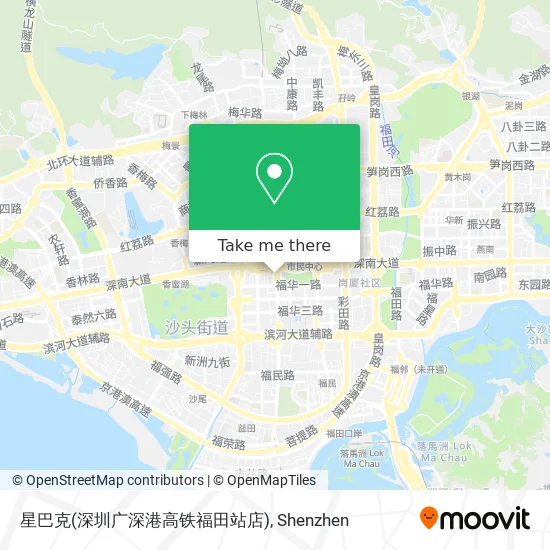 星巴克(深圳广深港高铁福田站店) map