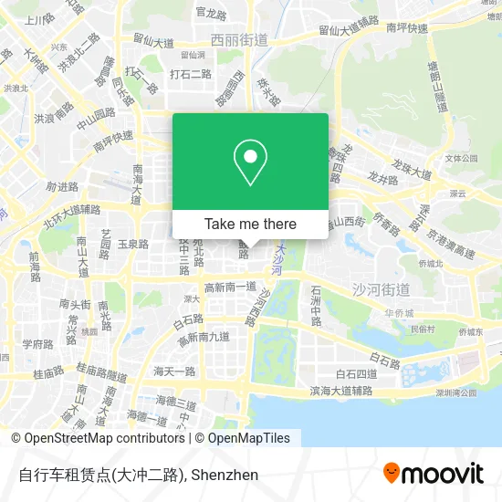 自行车租赁点(大冲二路) map