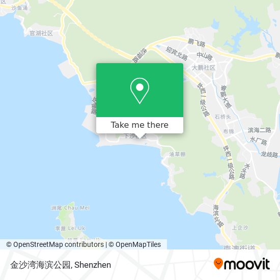 金沙湾海滨公园 map