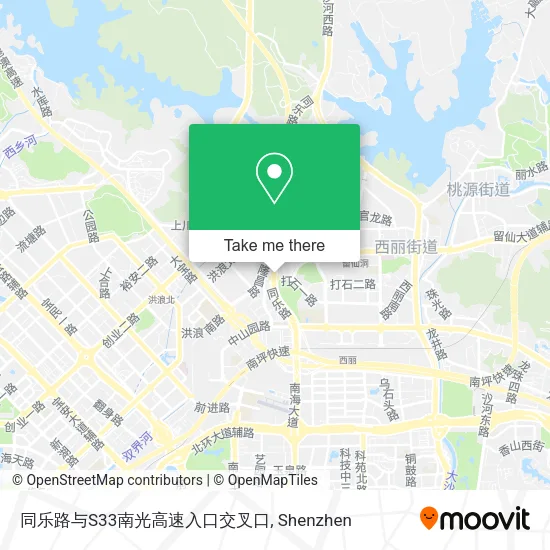 同乐路与S33南光高速入口交叉口 map