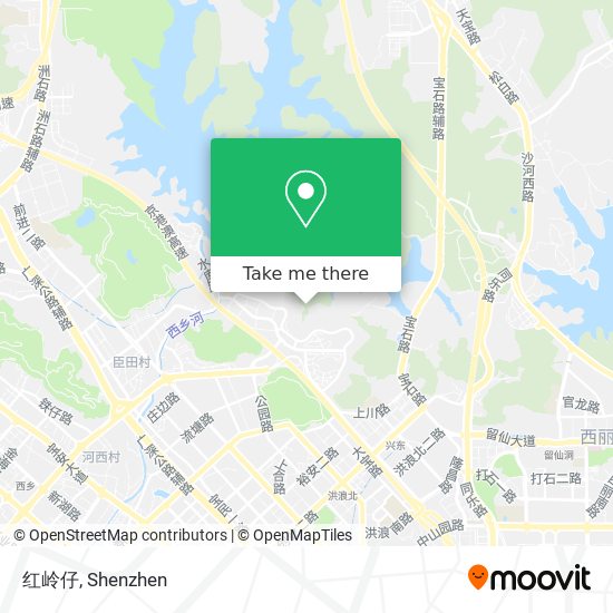 红岭仔 map